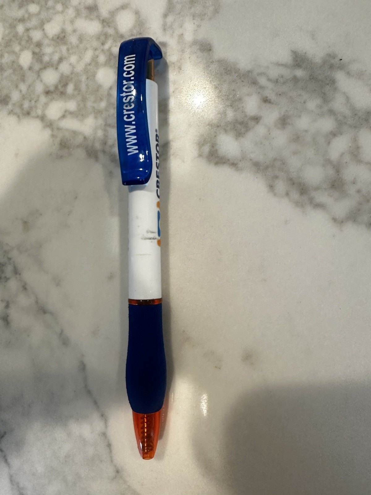 Crestor Pharmaceutical Promotional Ballpoint Pen Blue/White/Orange