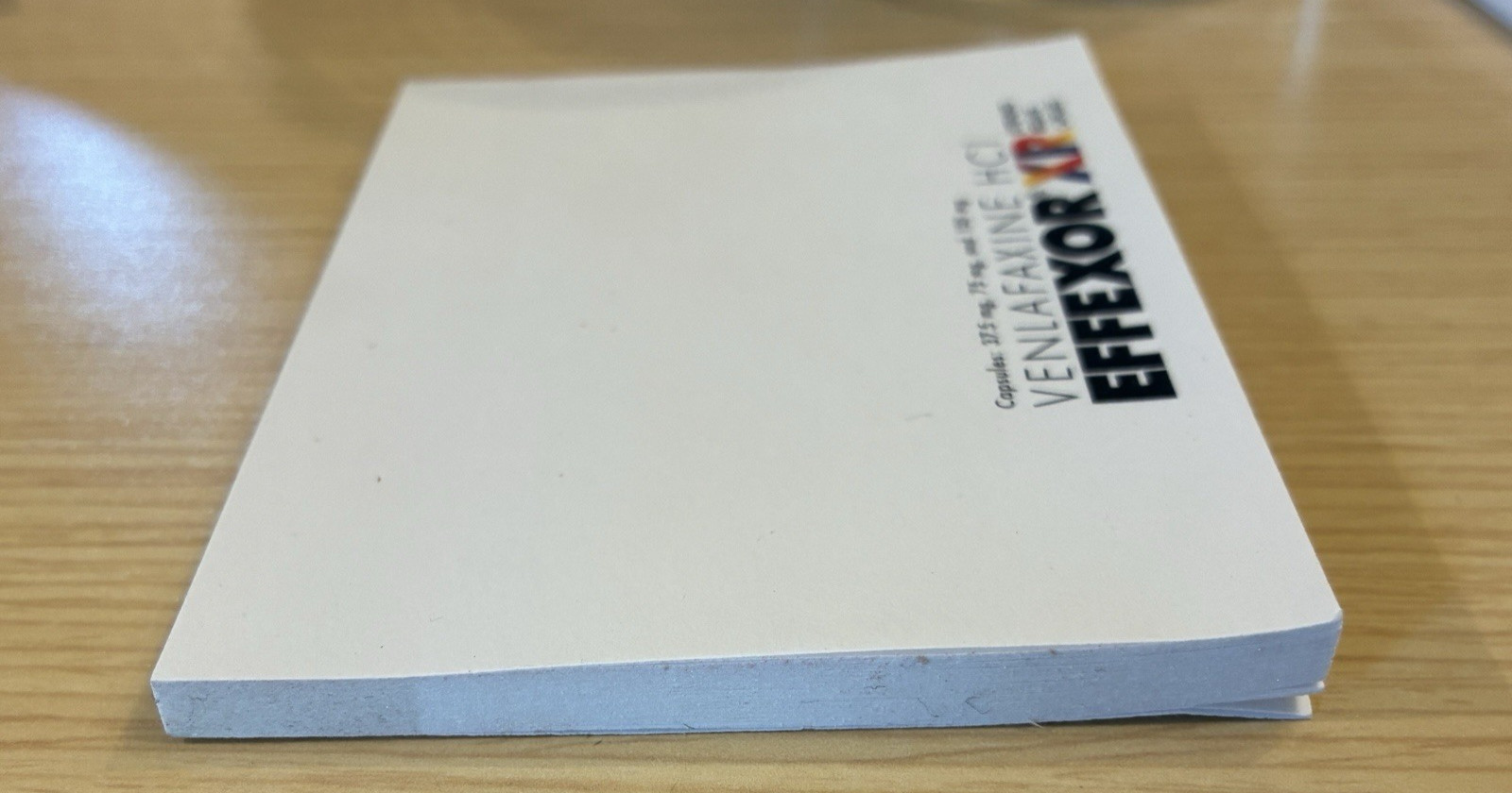 4″ x 3″ Effexor XR Sticky Note Post-it Pad Pharma Drug Rep Promo