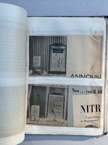 1952 Temple U Pharmacy Notebook Lorraine Lanza Connolly NJ Pharmacist History