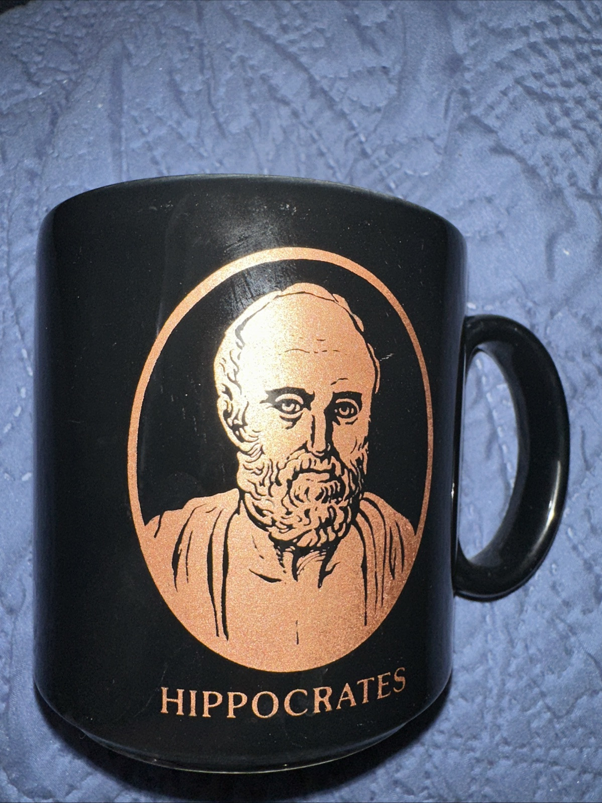 Hippocrates Zantac Pharmaceutical Coffee Mug Tea Cup Doctor Black England Made