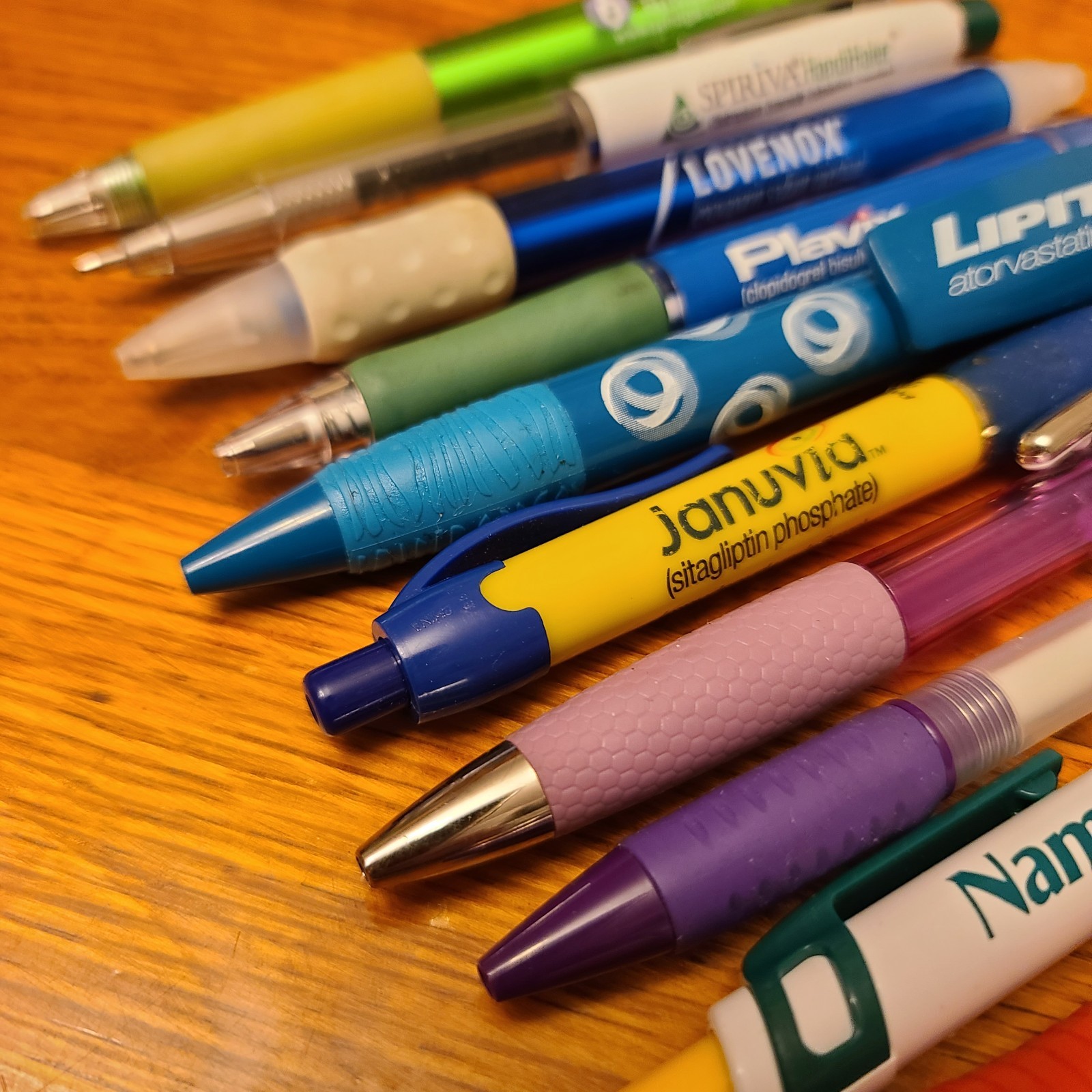 Lot Of 10 Vintage Pharmaceutical Drug Rep Pens Drugs Pharmacy Rx Pen