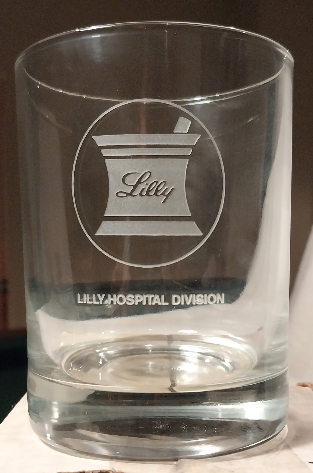 Lilly Logo Pharmaceutical Glassware Set of 6 Commemorating Hospital Division