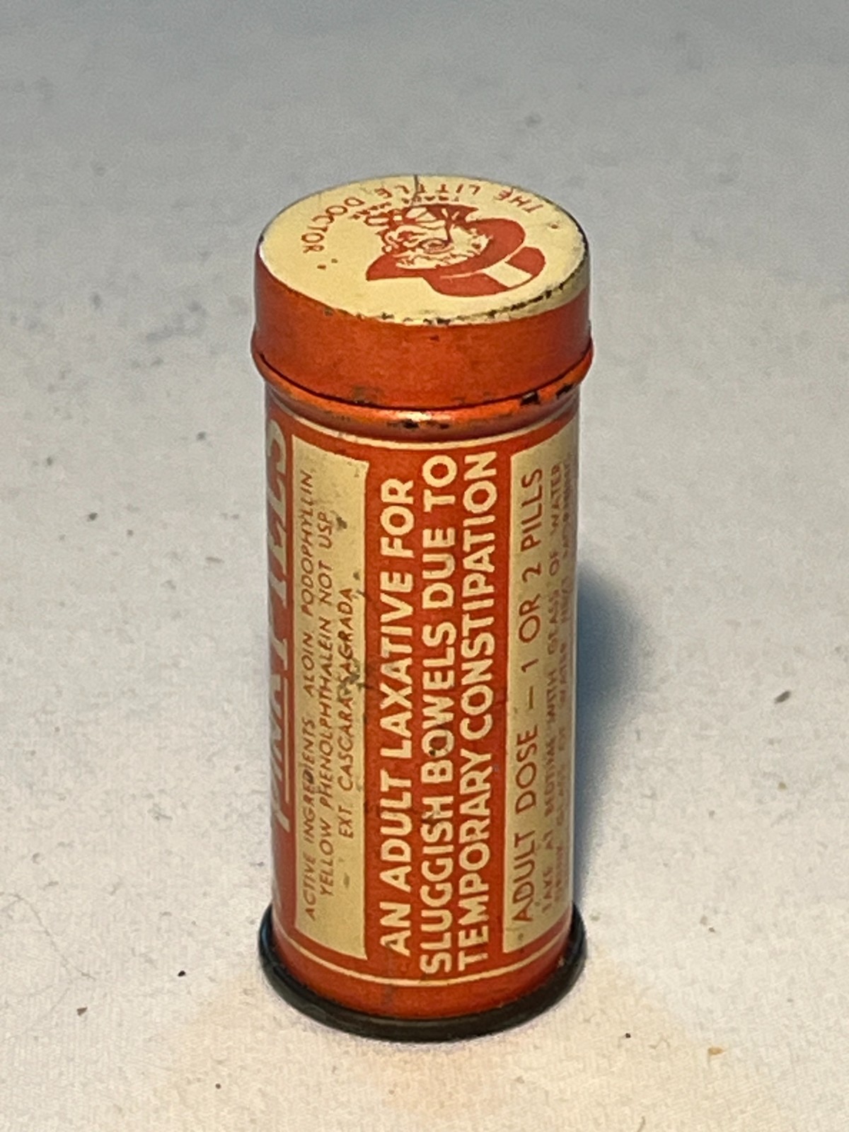 c1930s Ramon’s Pink Pills Brown Mfg Co. distributors Le Roy New York Medical Tin