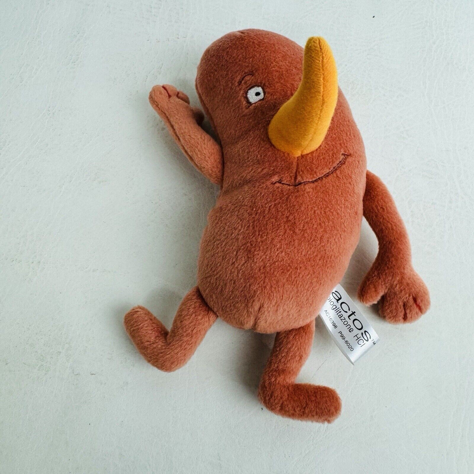 Kidney Actos Pioglitazone Stuffed Plush Medical Advertising Diabetes 7”Promo