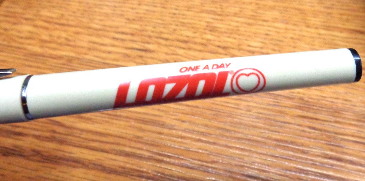 BEROL CONTEMORA XF USA Pharmaceutical Drug Rep Ink Pen LOZOL Indapamide WORKS!