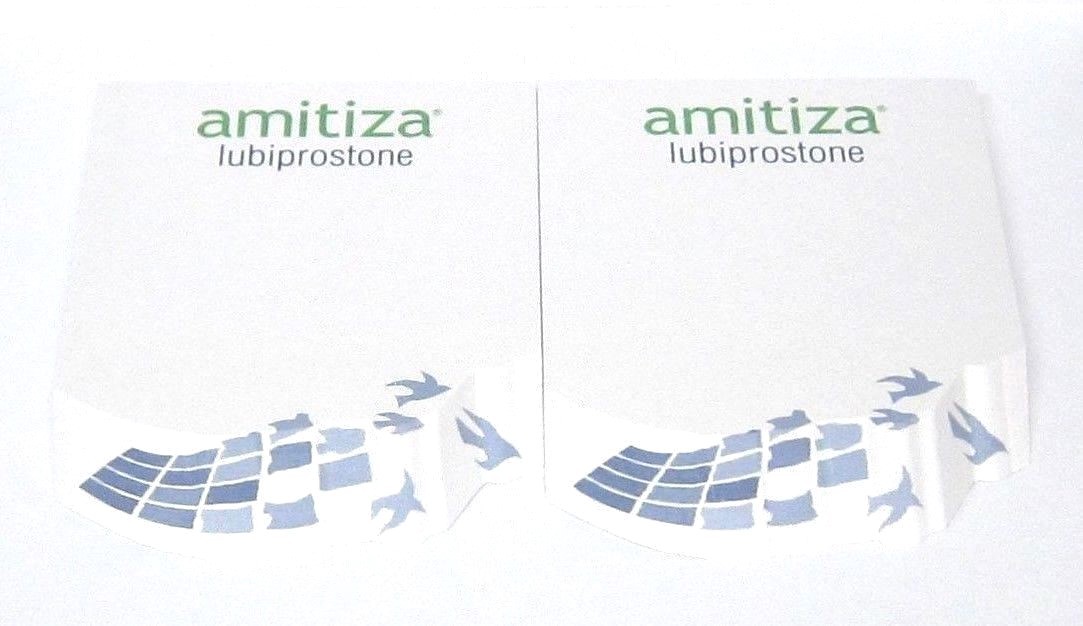 Drug Rep AMITIZA Collectible Sticky Post-It Note Pads x 2 RARE