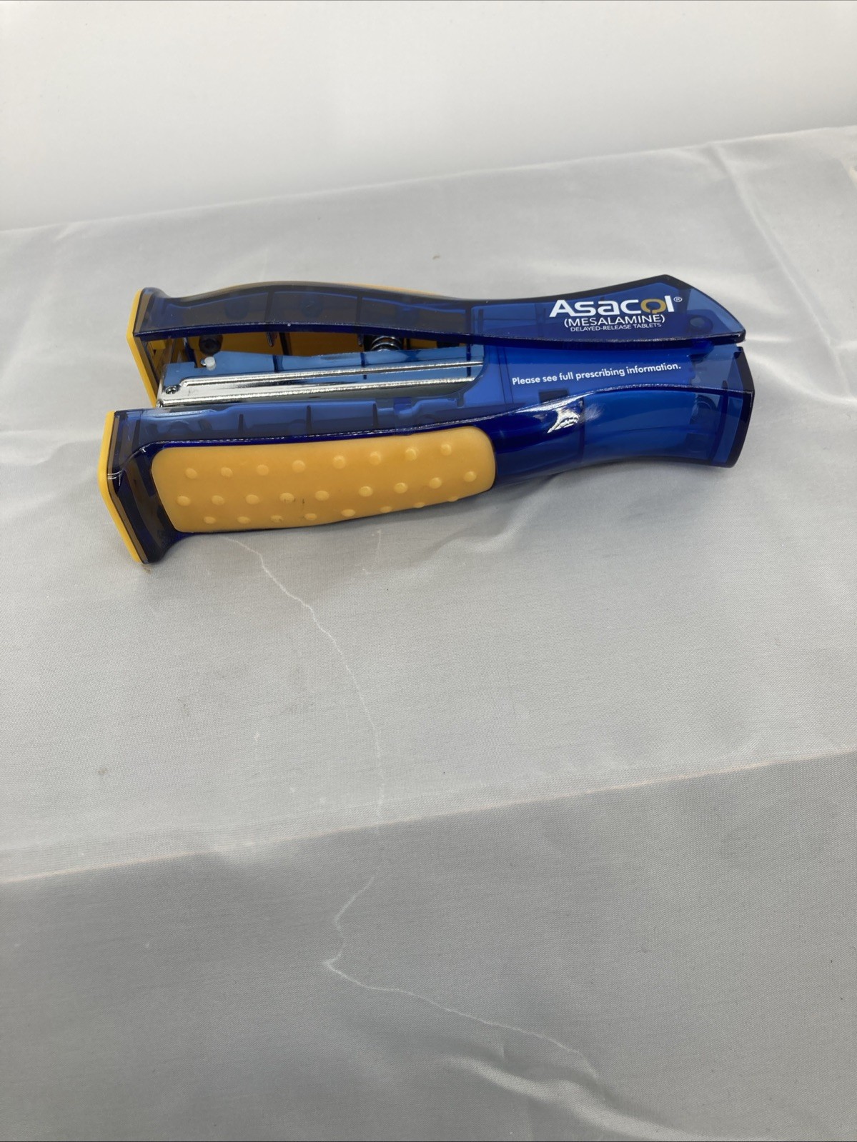 Asacol Stapler Blue Yellow Drug Rep Pharmaceutical Promo Advertising 6”