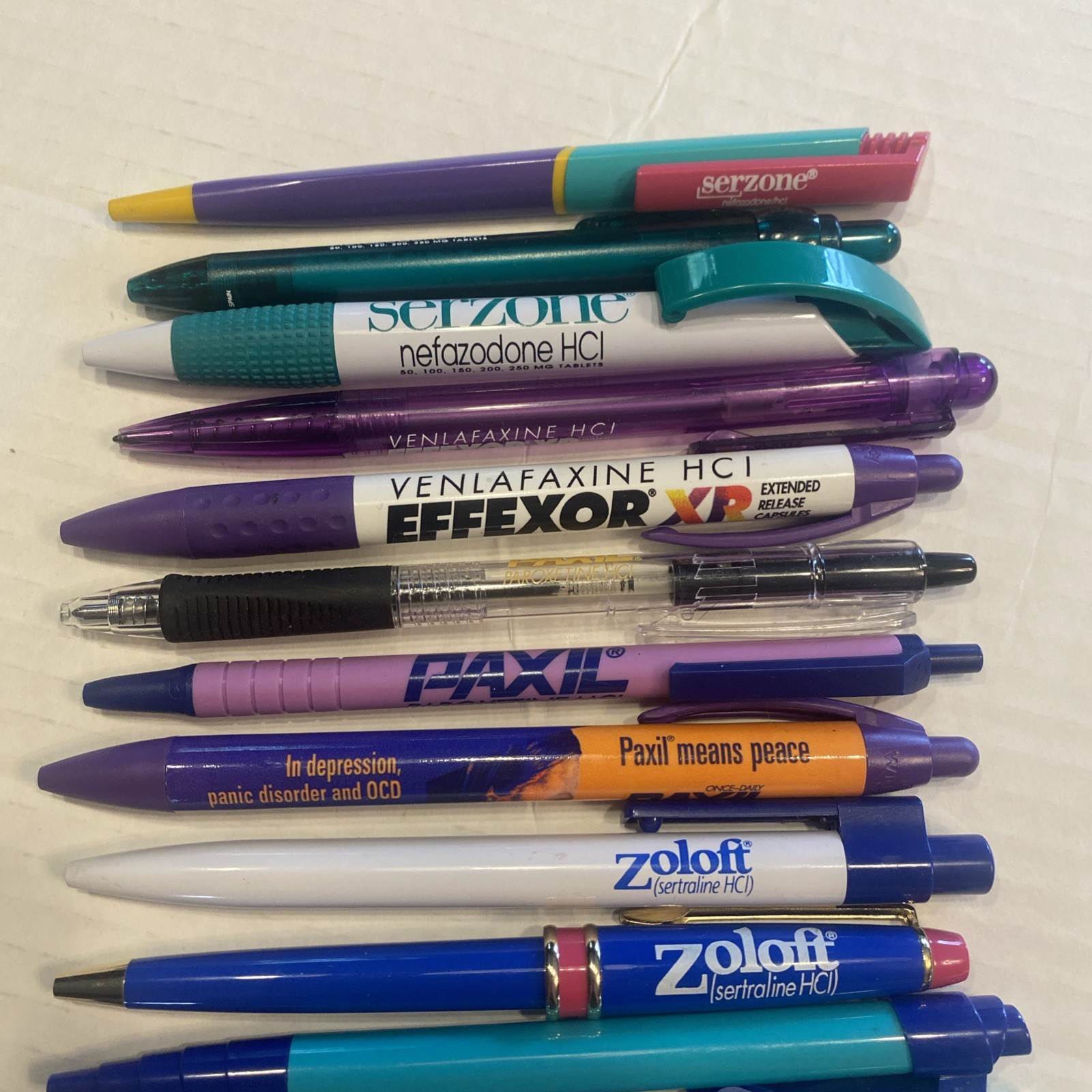 Pharmaceutical Drug Rep Advertising Pens Promo Pens Lot Of 23 Mental Health READ
