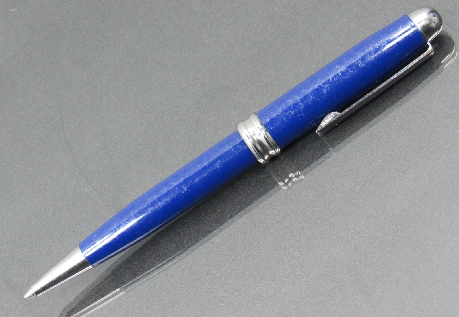Zoloft Silver & Blue Marbled Metal PEN Drug Rep Pharmaceutical Promo Advertising