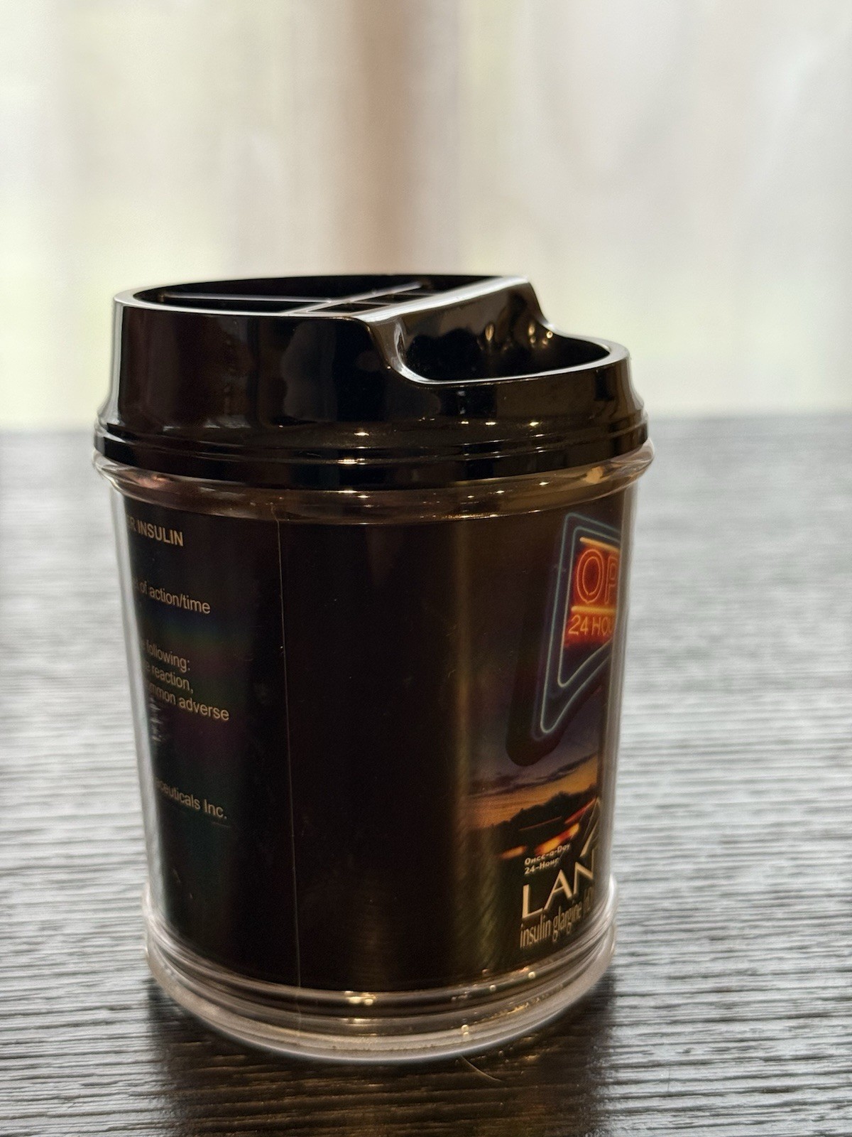 Lantus Pharmaceutical Rep Pencil Pen Holder Office Supply Open 24 Hours