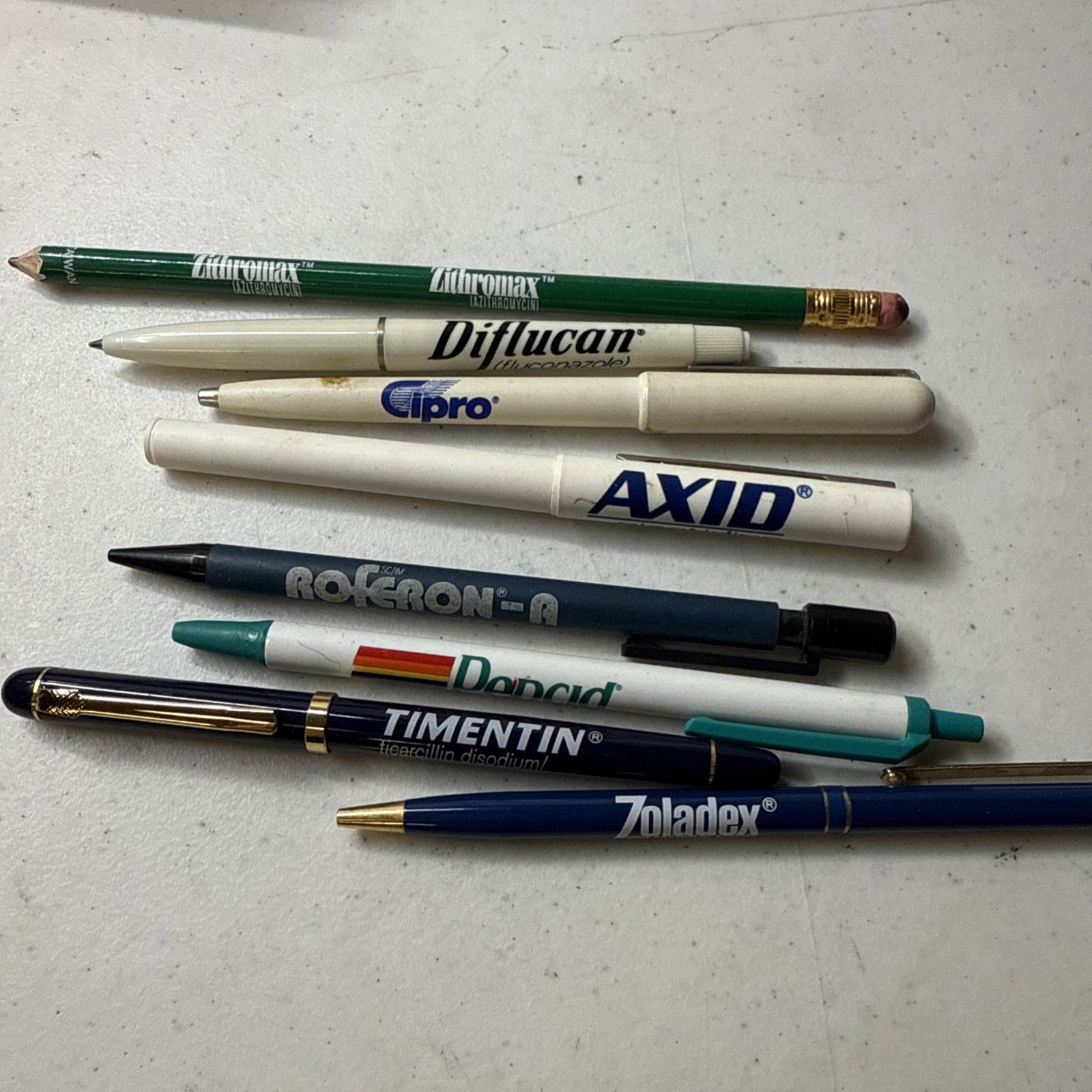 Lot of 8 Drug Rep-Pharmaceutical Pens & Pencil with or without ink