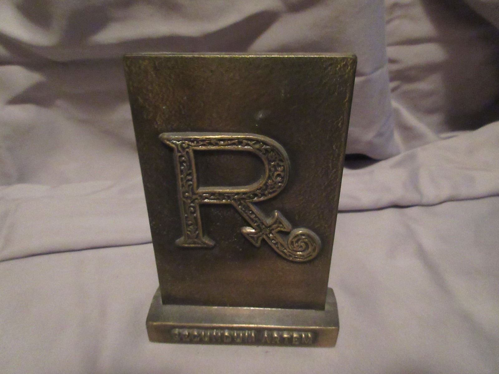 Vintage Pharmacy Brass Paperweight Tinactin Advertising