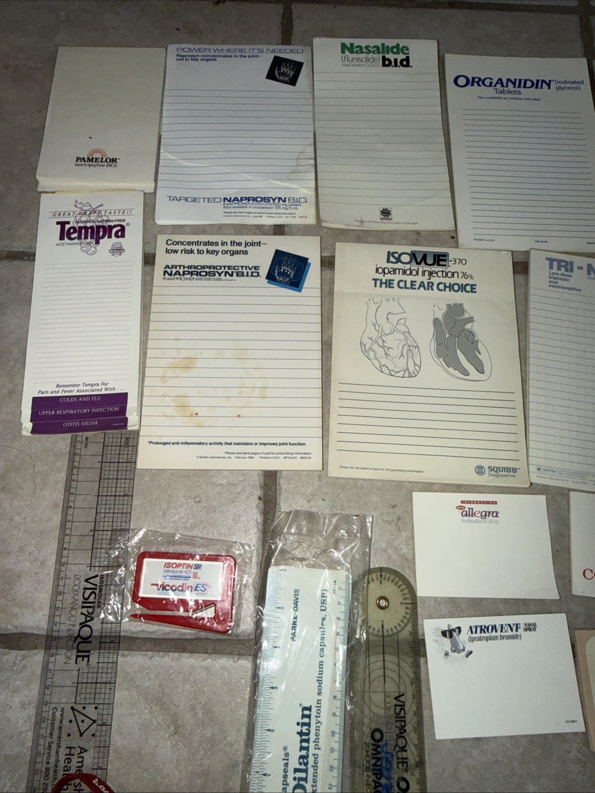Huge Lot Pharmaceutical Promotional Notepads Pens Ect 1980-1990’s