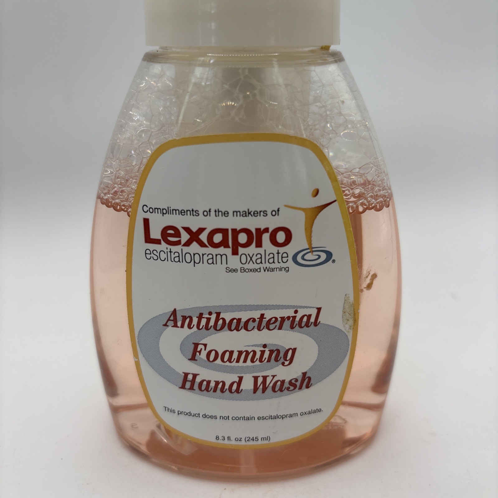 LEXAPRO Antibacterial Foaming Hand Wash Pharmaceutical Ad Collectible 8.3 Oz Vtg
