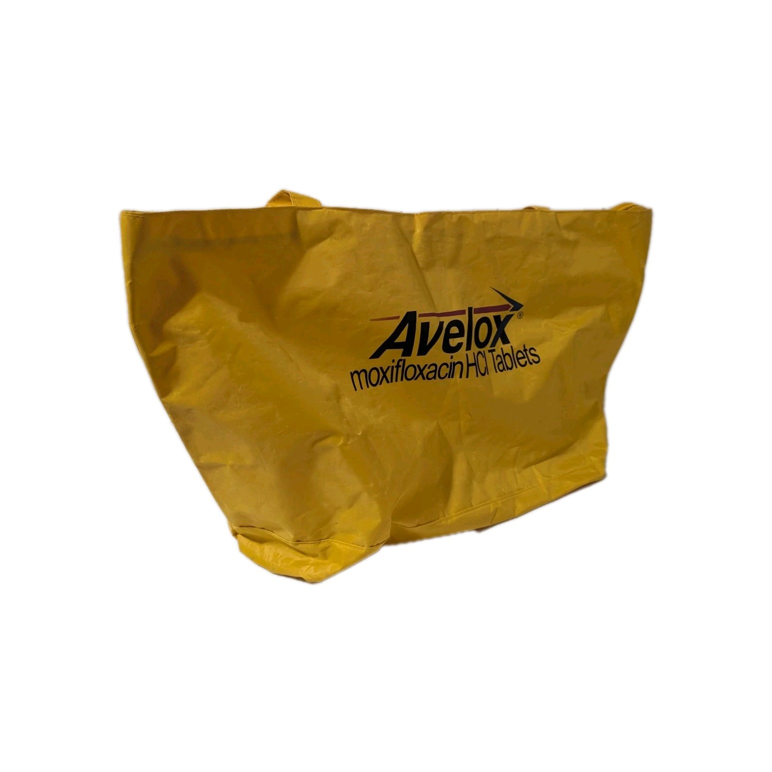 Avelox Tote Bag (UNISEX) Promotional Drug Company Yellow READ