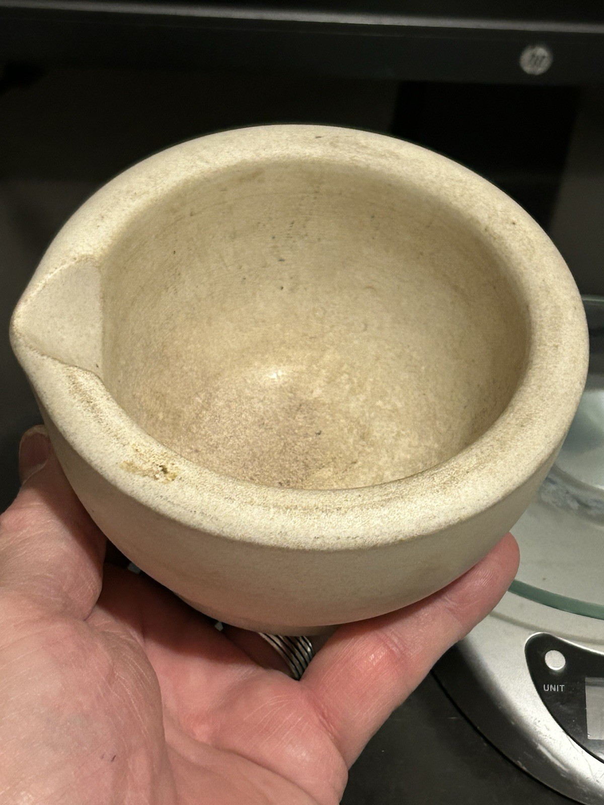 VINTAGE T. M. & S. THOMAS MADDOCK SONS ACID PROOF MORTAR BOWL No. 1 APOTHECARY