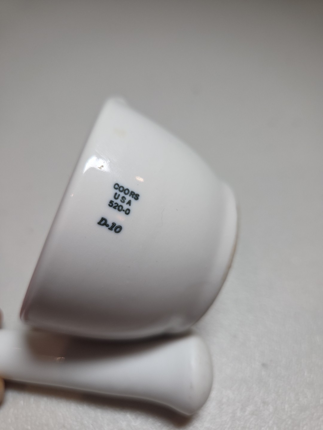 coors 520-0 d10 pestle & Mortar Porcelain Heavy Small White Apothecary Lab 2.5in