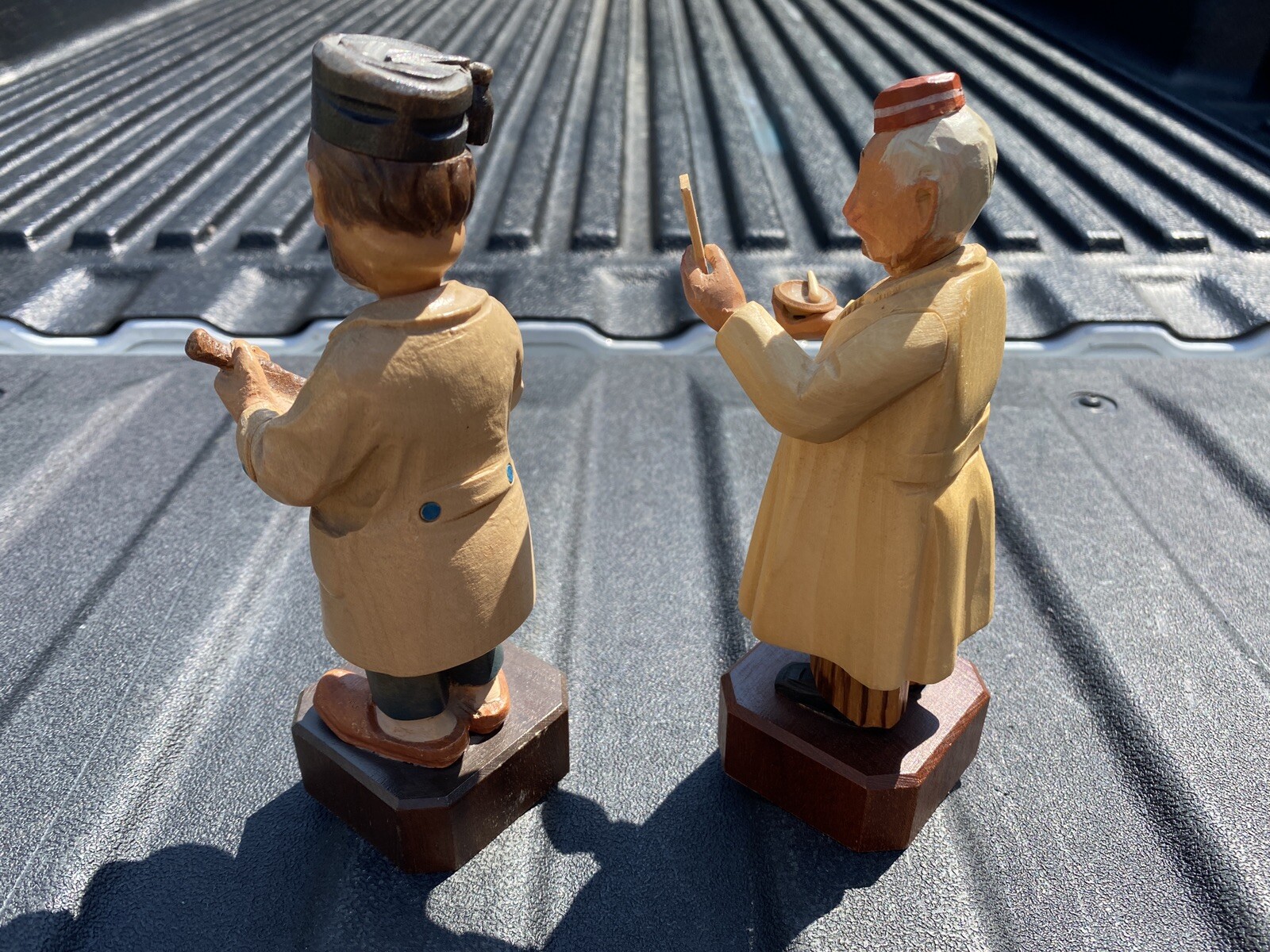RARE Vintage Anri Italy Hand Carved Wood Pharmacist Figurines w Labels