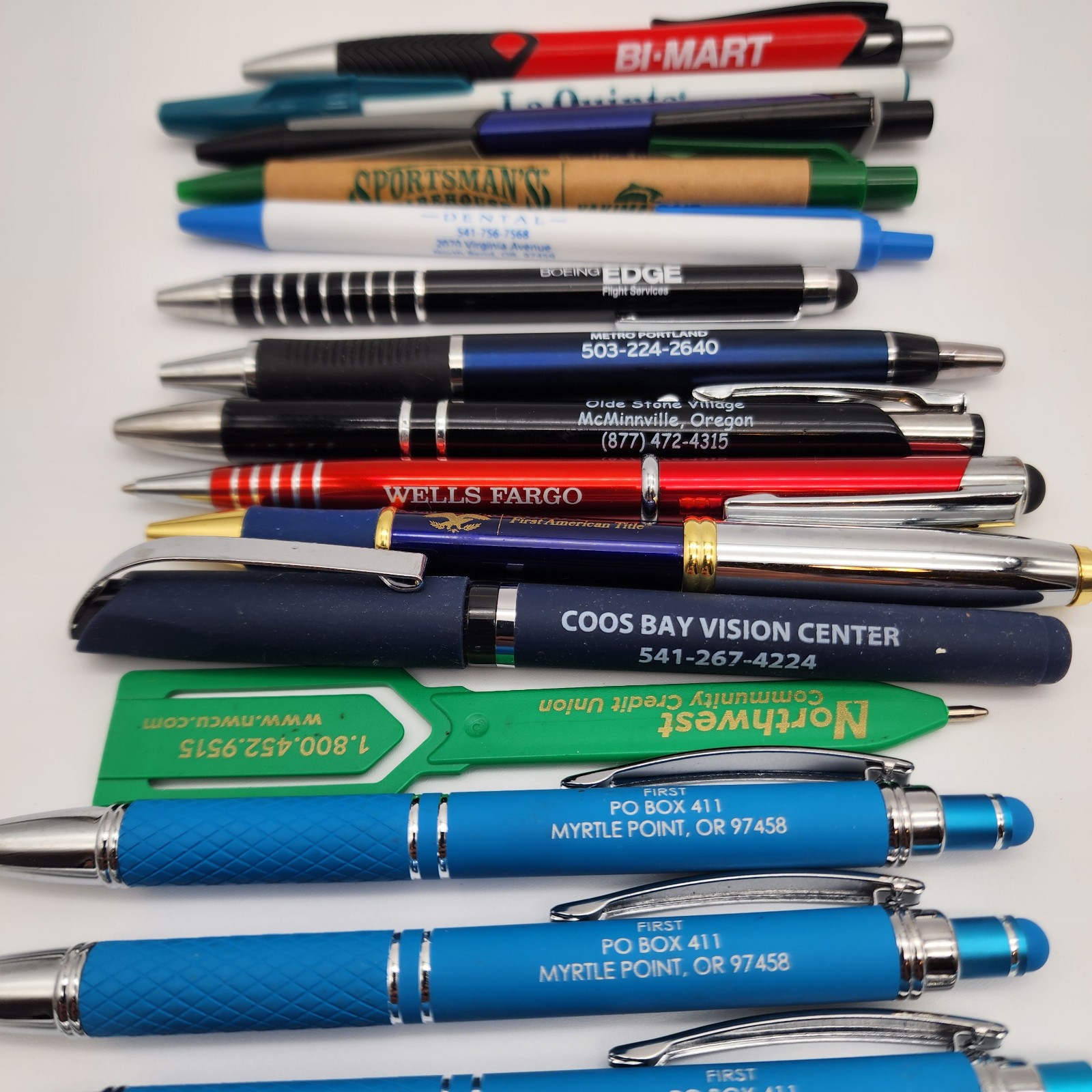 Large Lot Vintage Pharmaceutical Ballpoint Pen Drug Rep Promo Church Advertising