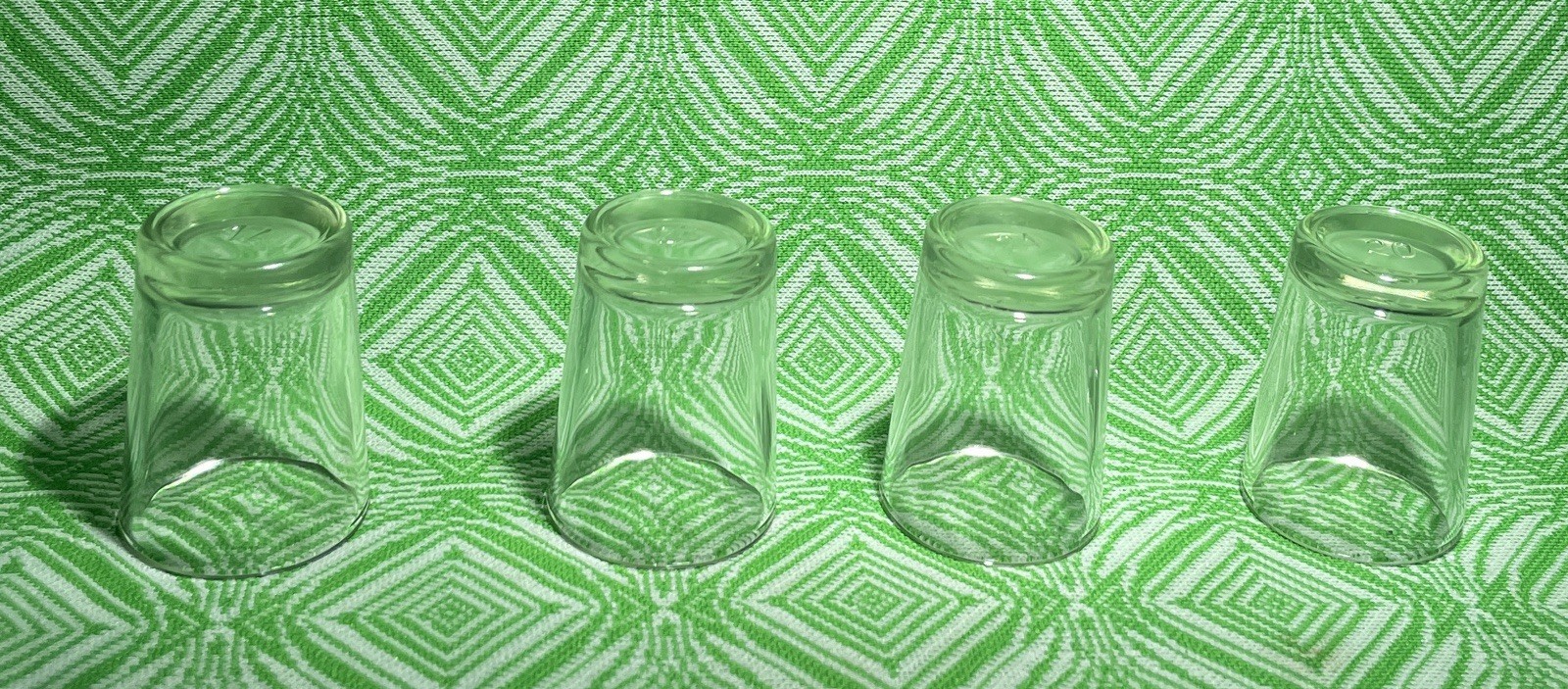 Vintage Glass Medicine Cups Lot of 4 🧪 Apothecary Pharmacy 1oz Mid Century