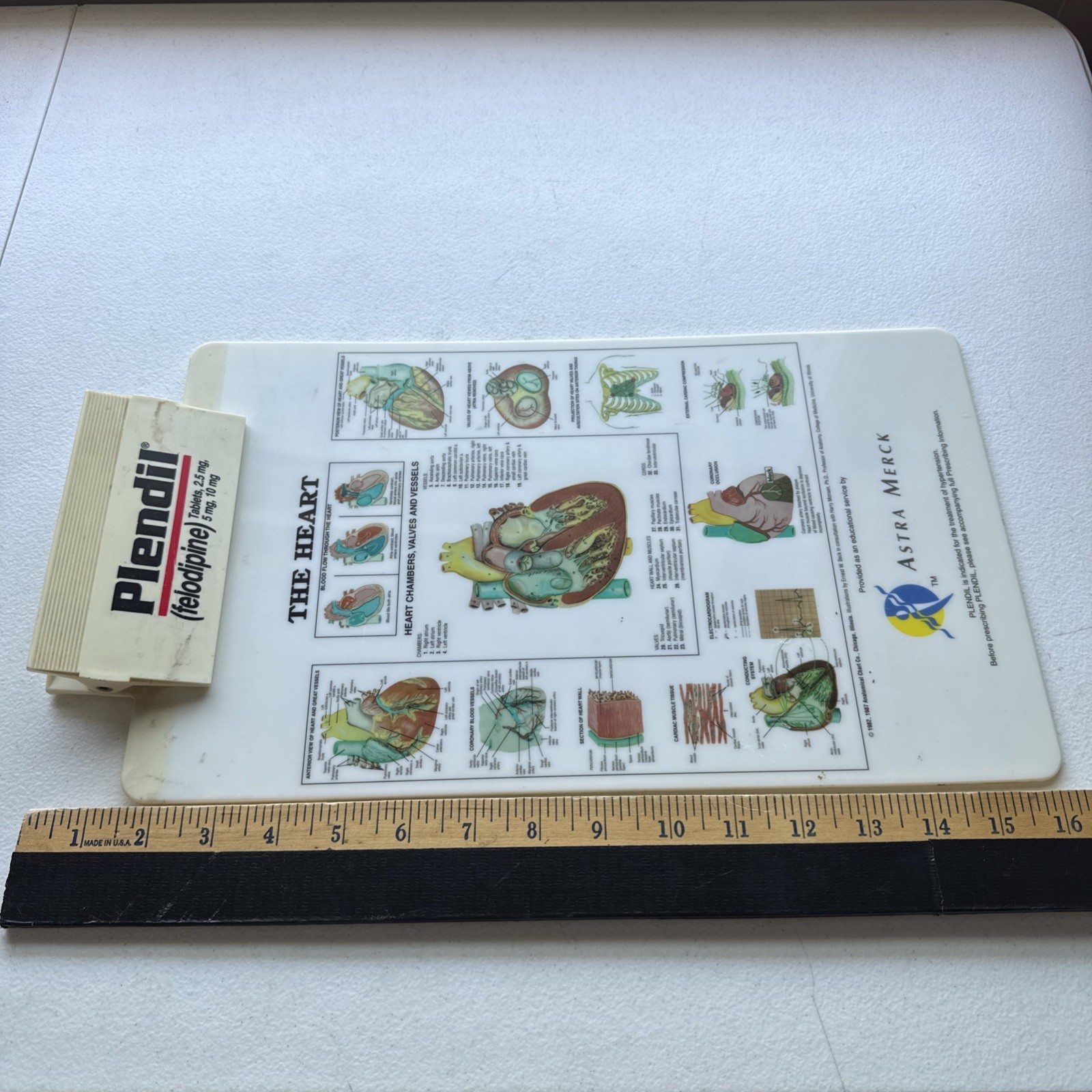 Vintage Plendil (Felodipine) Drug Advertising Clipboard