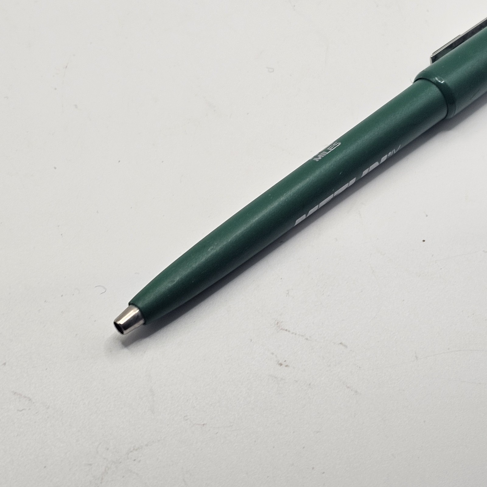 Mezlin Mezlocilin Sodium Ball Point Pen Vintage Green Pharmaceutical Promotional