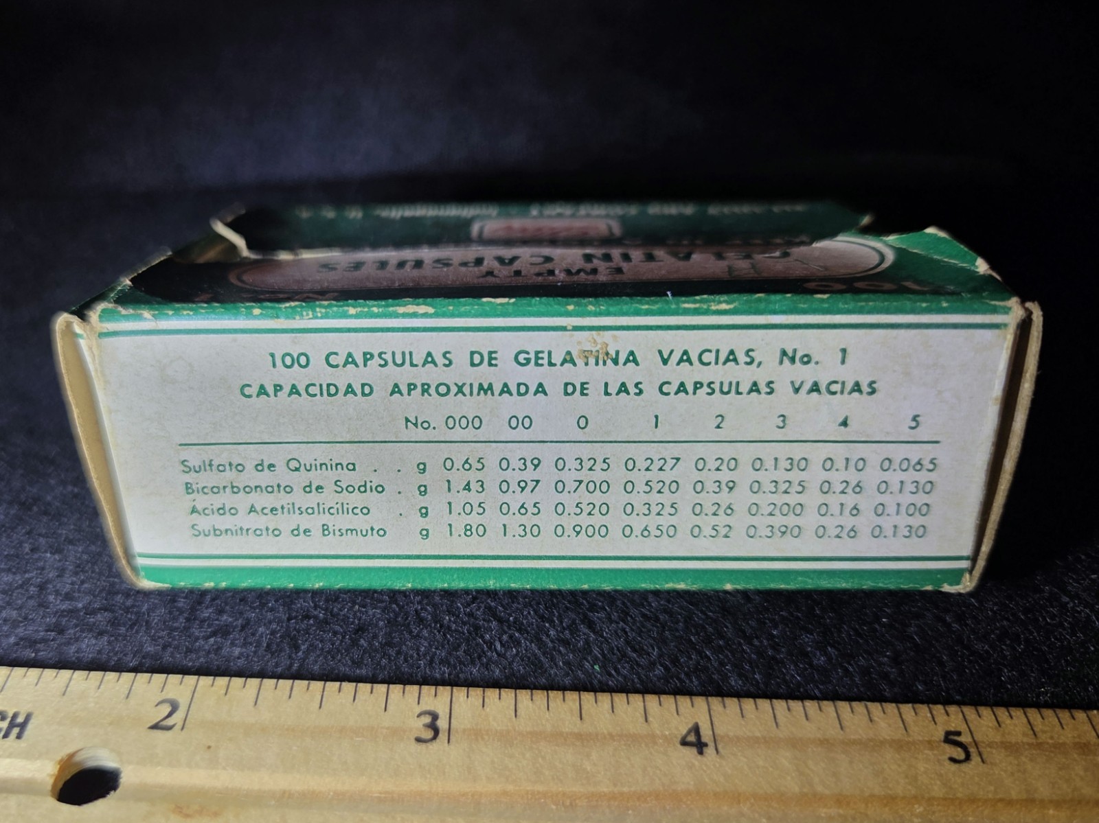 Vintage Eli Lilly Empty Gelatin Capsules No 1 Box Bilingual Pharmacy Apothecary