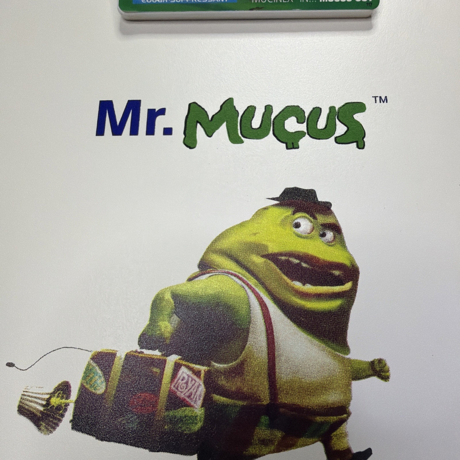 Mucinex Mr. Mucus Promotional Plastic Clipboard Advertising Pharmacy Display