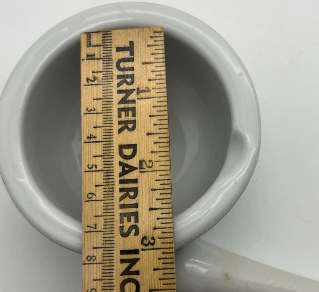 Vintage Porcelain Mortar and Pestle White