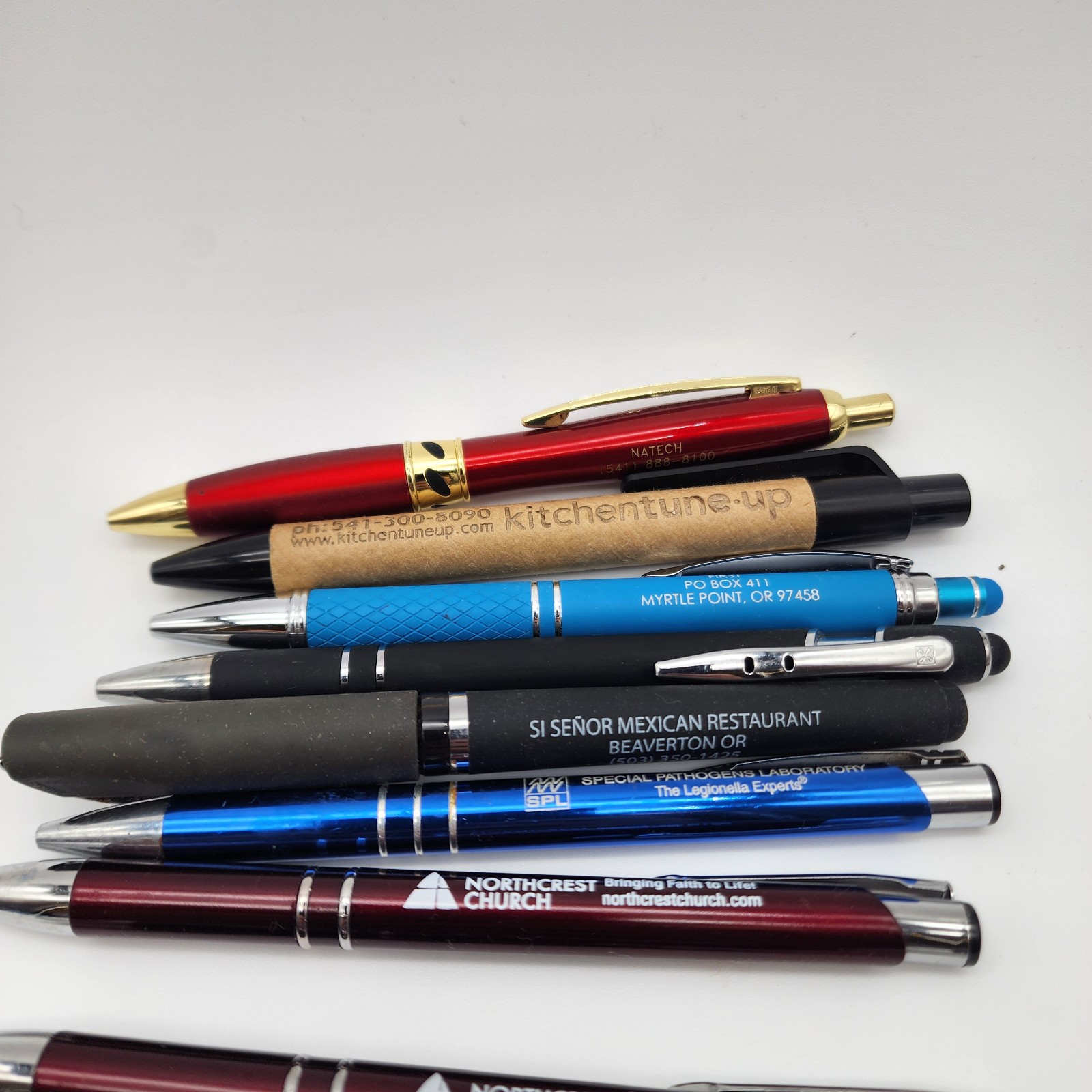 Large Lot Vintage Pharmaceutical Ballpoint Pen Drug Rep Promo Church Advertising