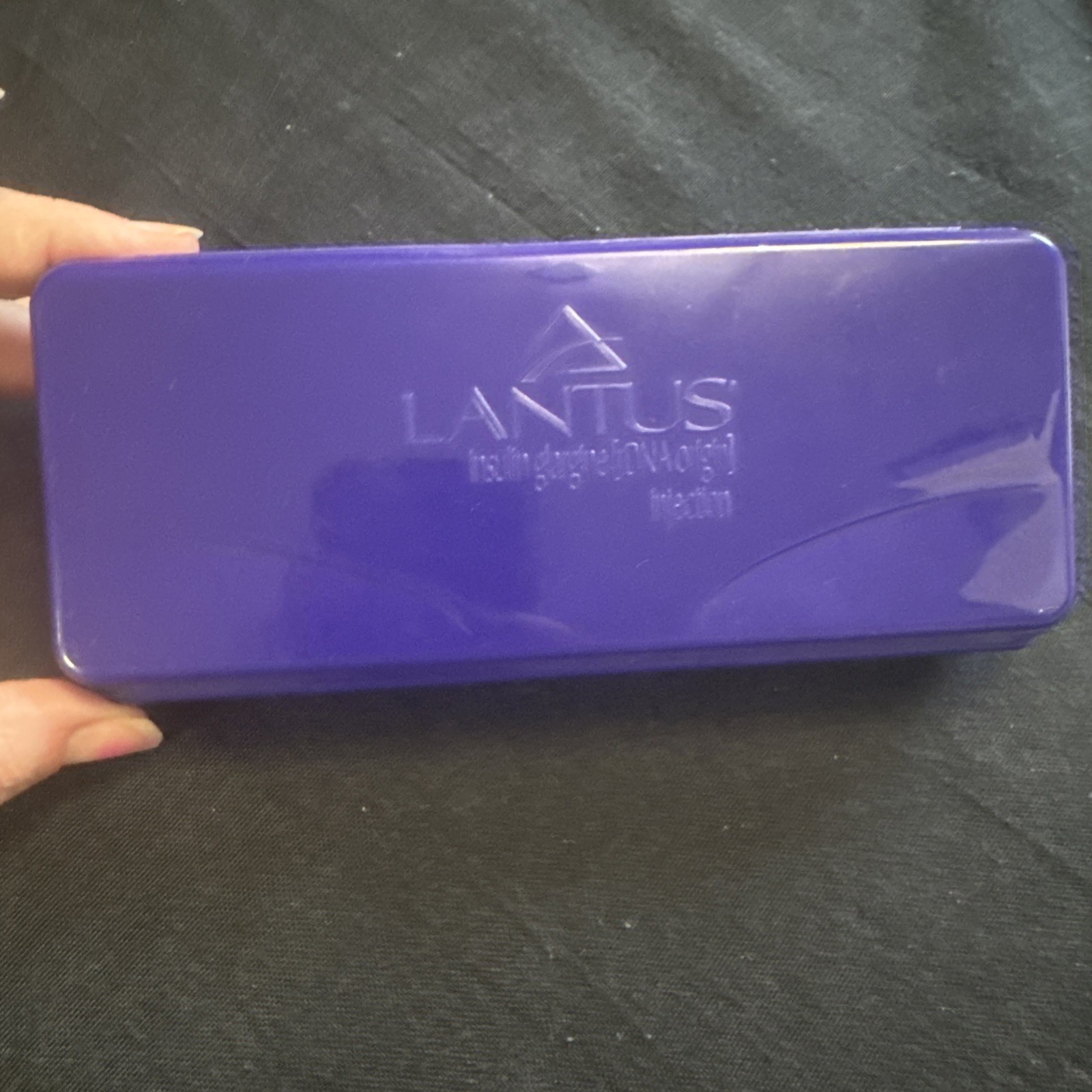 Vintage Promo Pill Box Lantus Insulin Drug Rep Pharmaceuticals Promo Purple