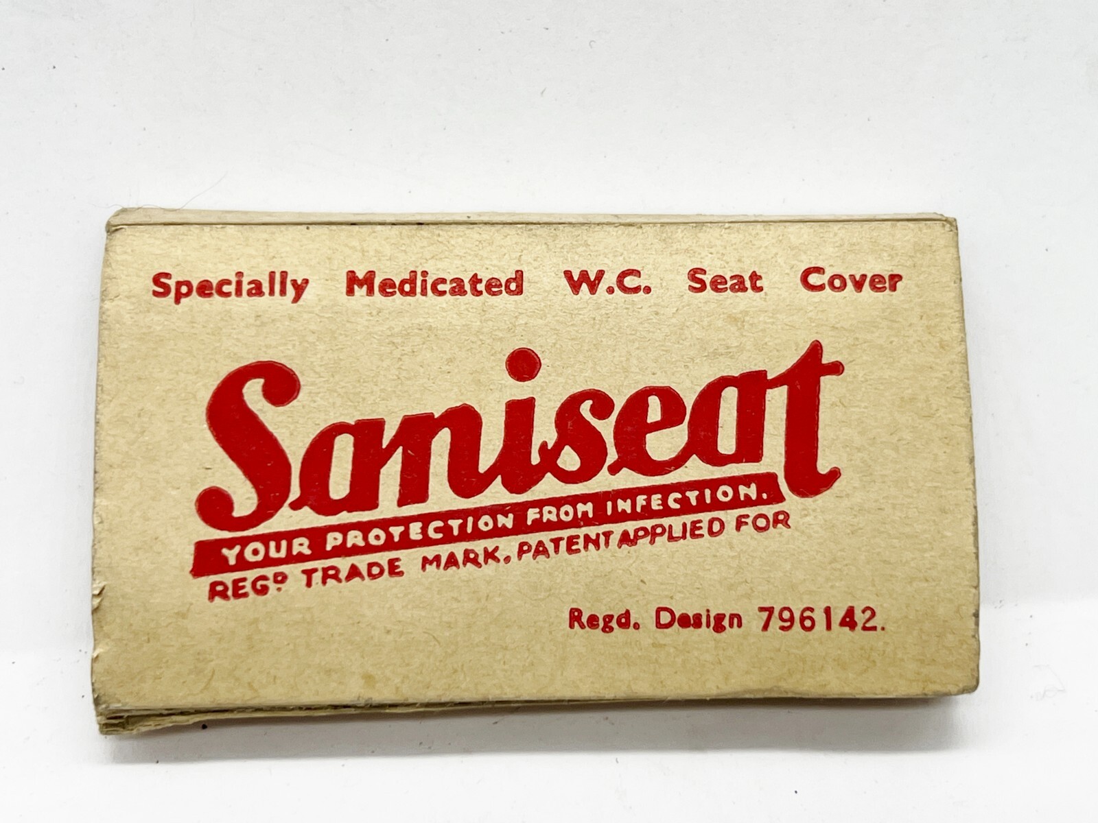 VINTAGE SANISEAT SPECIALLY MEDICATED WC SEAT COVER RETRO CHEMIST / PHARMACY