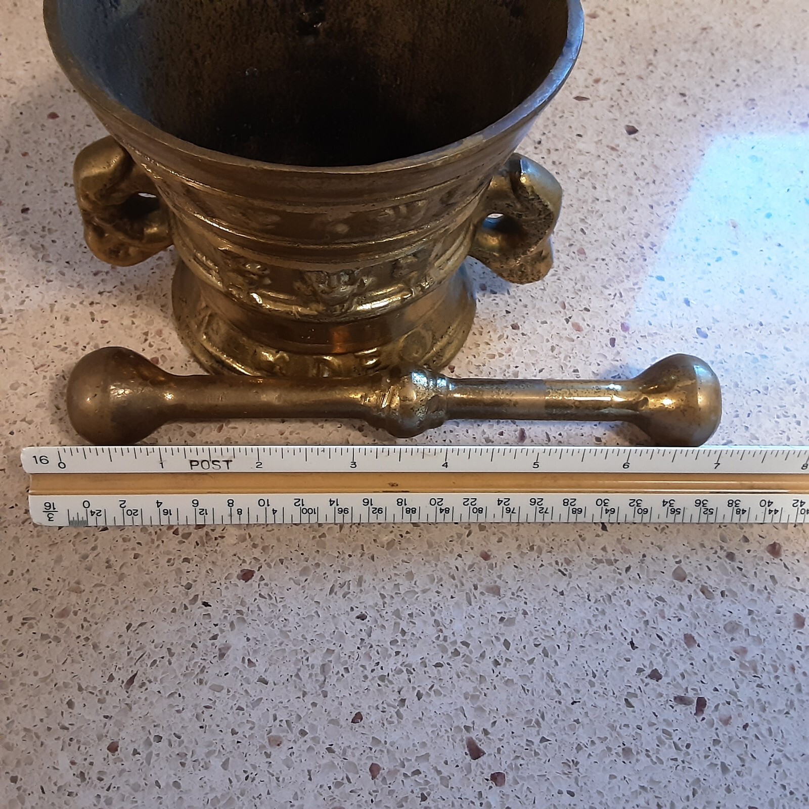 Reproduction Brass/Bronze Dutch Mortar & Pestle