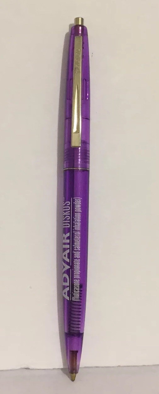 ADVAIR DISKUS Translucent Purple Drug Rep Pharmaceutical Pen ~ RARE