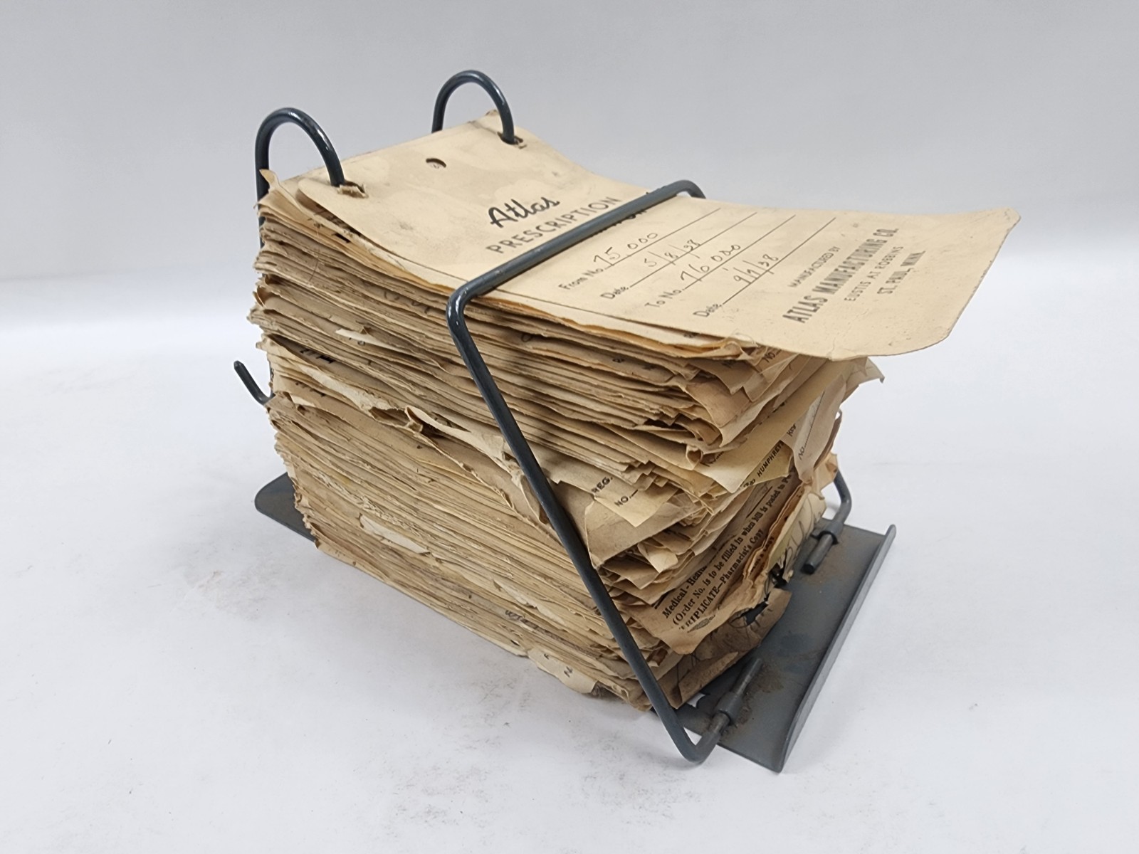 Prescription Atlas Rx Pad Paper Apothecary Druggist Pharmacy Medicine 1938
