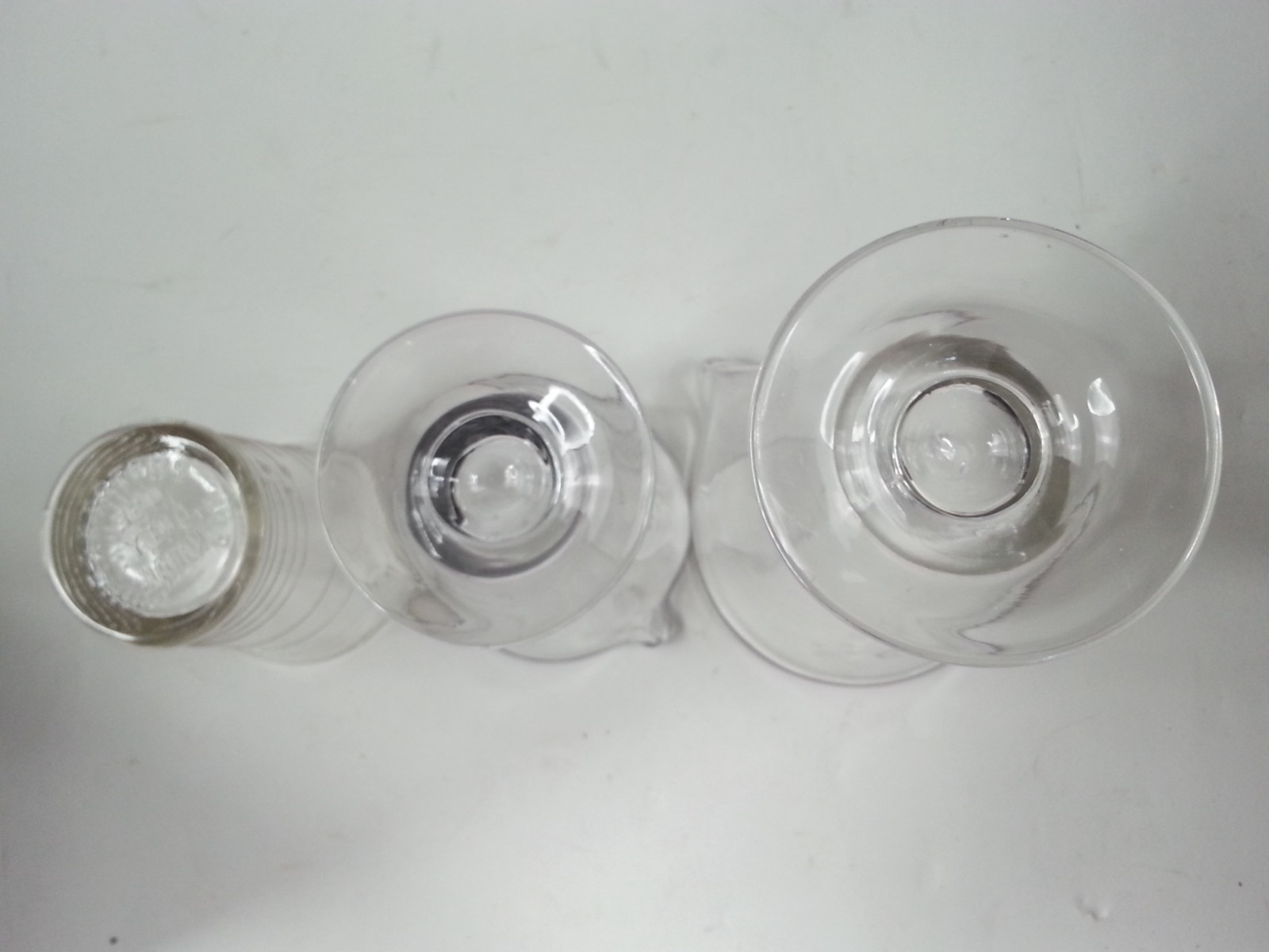3 Piece Apothecary Clear Medical Measuring Beakers Kodak