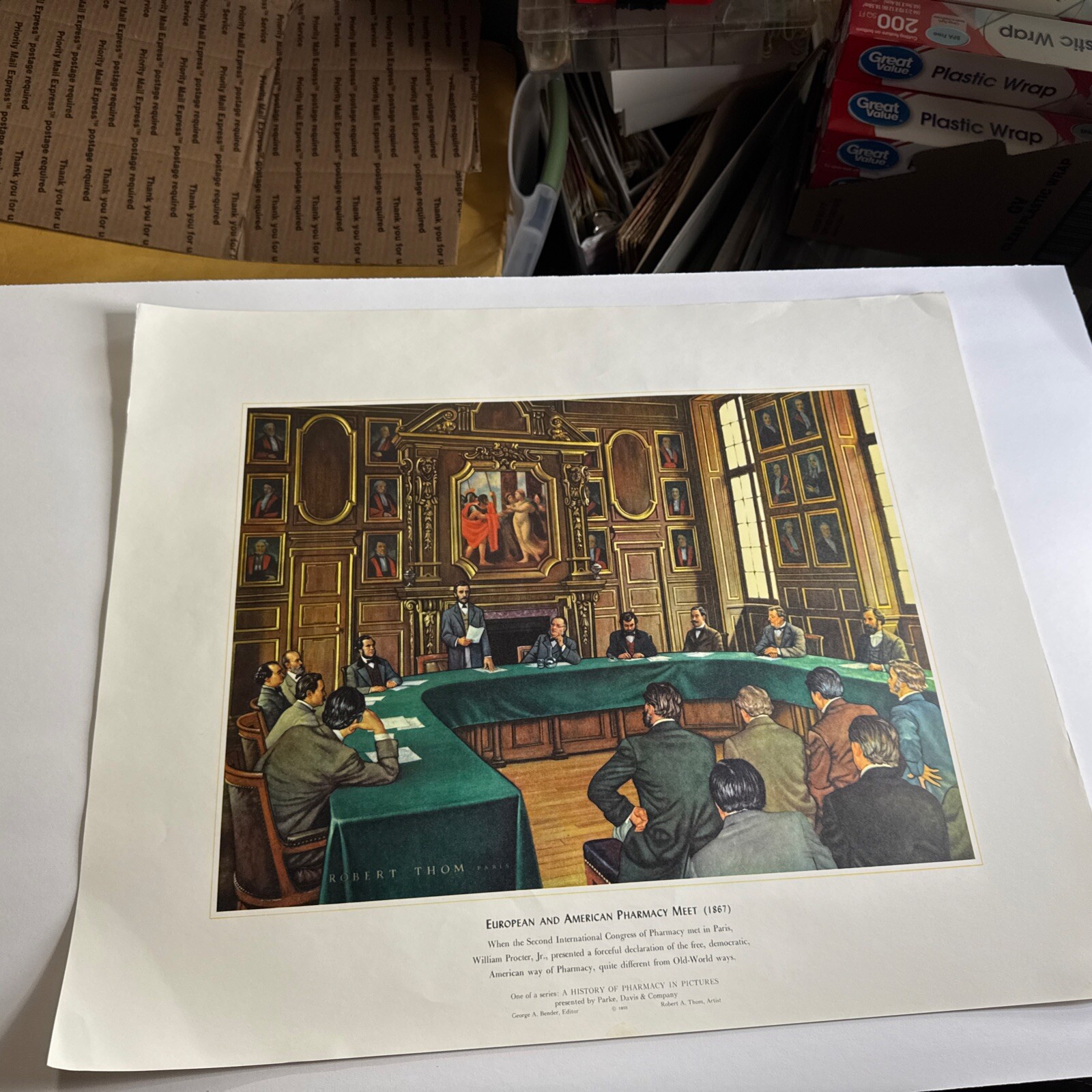 A HISTORY OF PHARMACY IN PICTURES 1954 PRINT# 28 Great Gift For Doctor 22″×18″