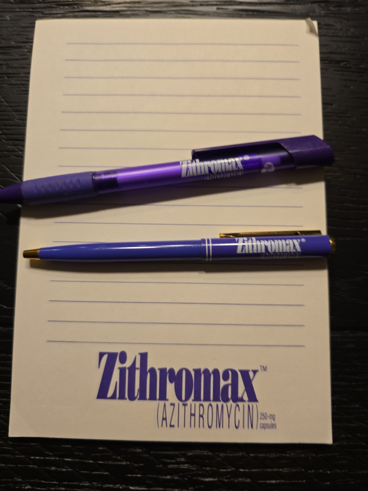 Zithro Metal Plastic Pens Notepad Pharmaceutical Drug Rep Promos Vintage WRITES