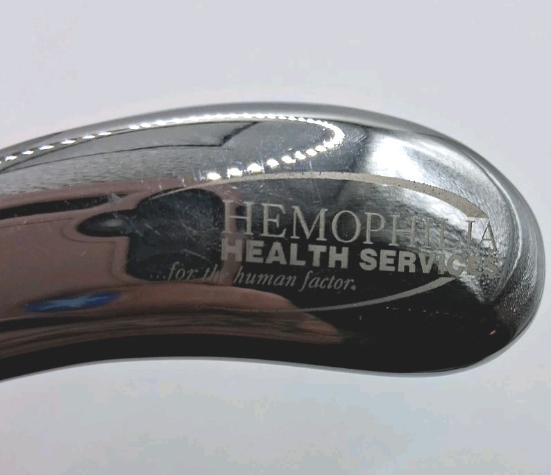 Rare Vtg Hemophilia Health Services advertising letter opener Read Look