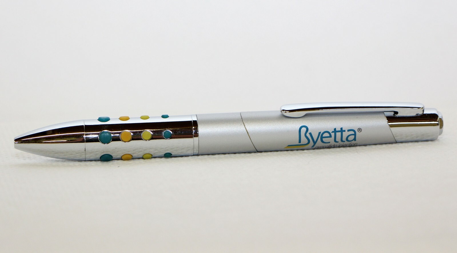 Pharmaceutical Drug Rep Pen Collectible Byetta Heavy Metal New in Sleeve