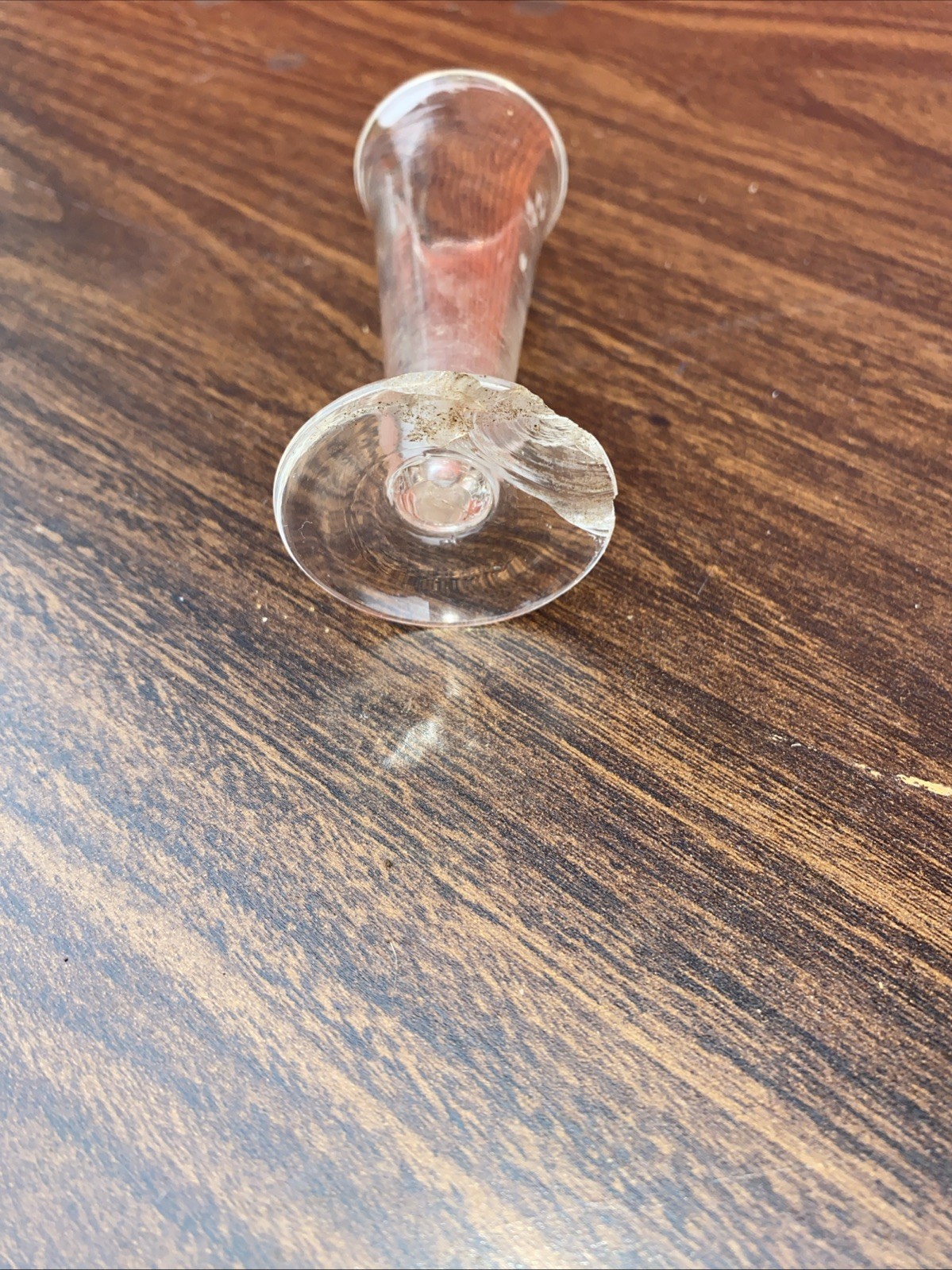 Victorian Glass Apothecary Measuring Beaker with Etched Markings Glass Spoon