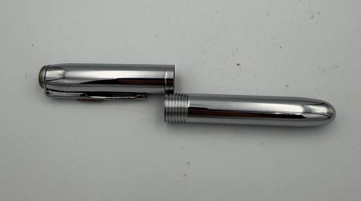 Vtg Burgess USA Doctor Optometrist 4.5” Chrome Pen Light Parts Only