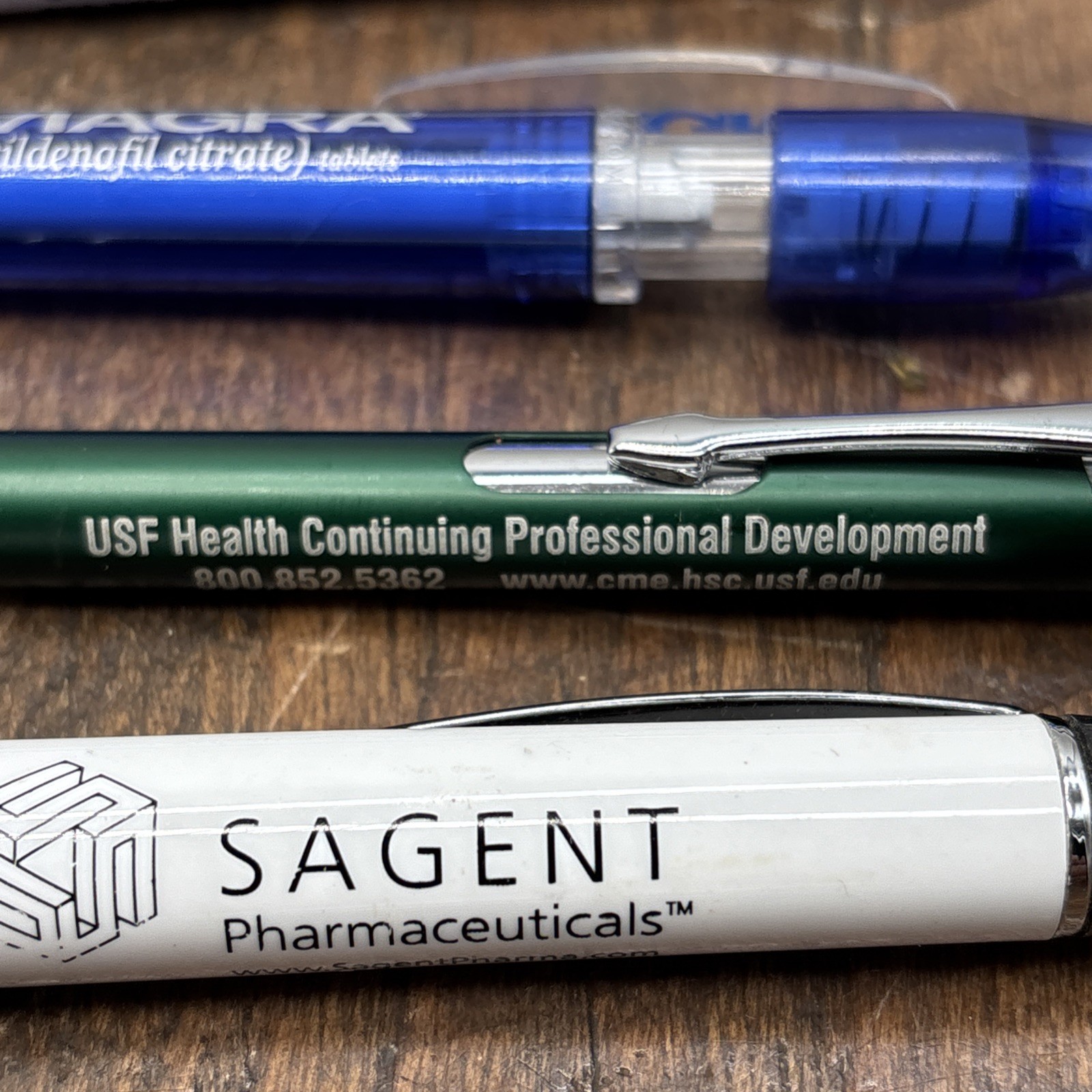Lot 6 Pharmaceutical Drug Rep Pens Medical, Collectibles, Heavy Metal, Plastic
