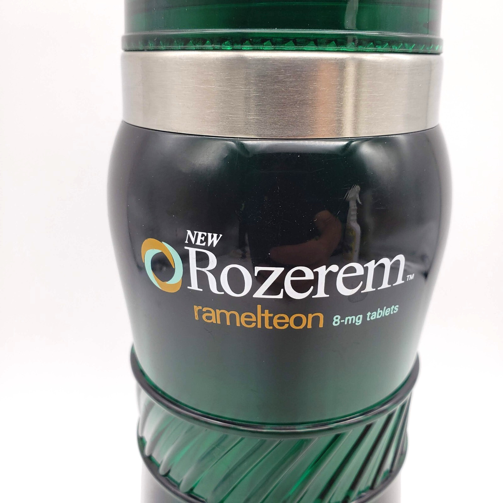 ROZEREM Coffee Thermos Bottle 9.5″ Drug Rep Promo Ramelteon Insomnia Green