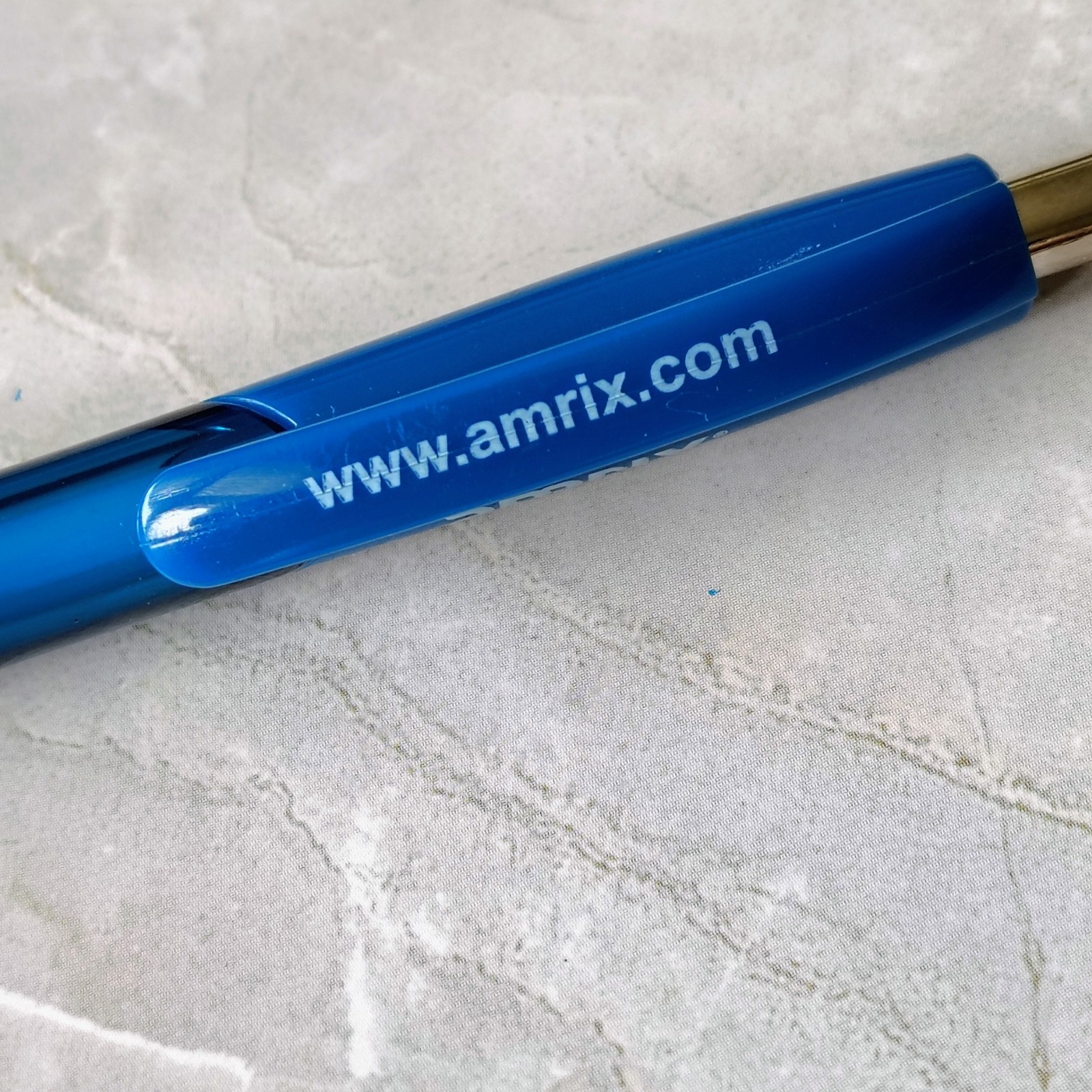 HTF Amrix Pharmaceutical Drug Rep Promo Advertising Pen RARE Blue Orange