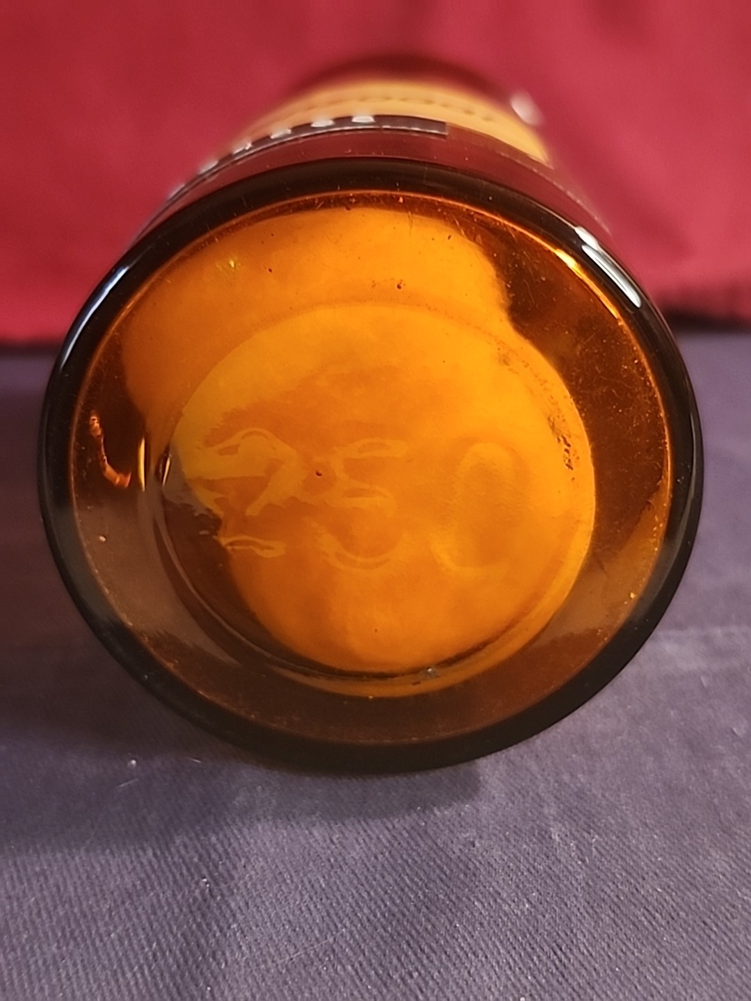 Vintage Natr. Benzoaat Pharmaceutical Glass Container Empty