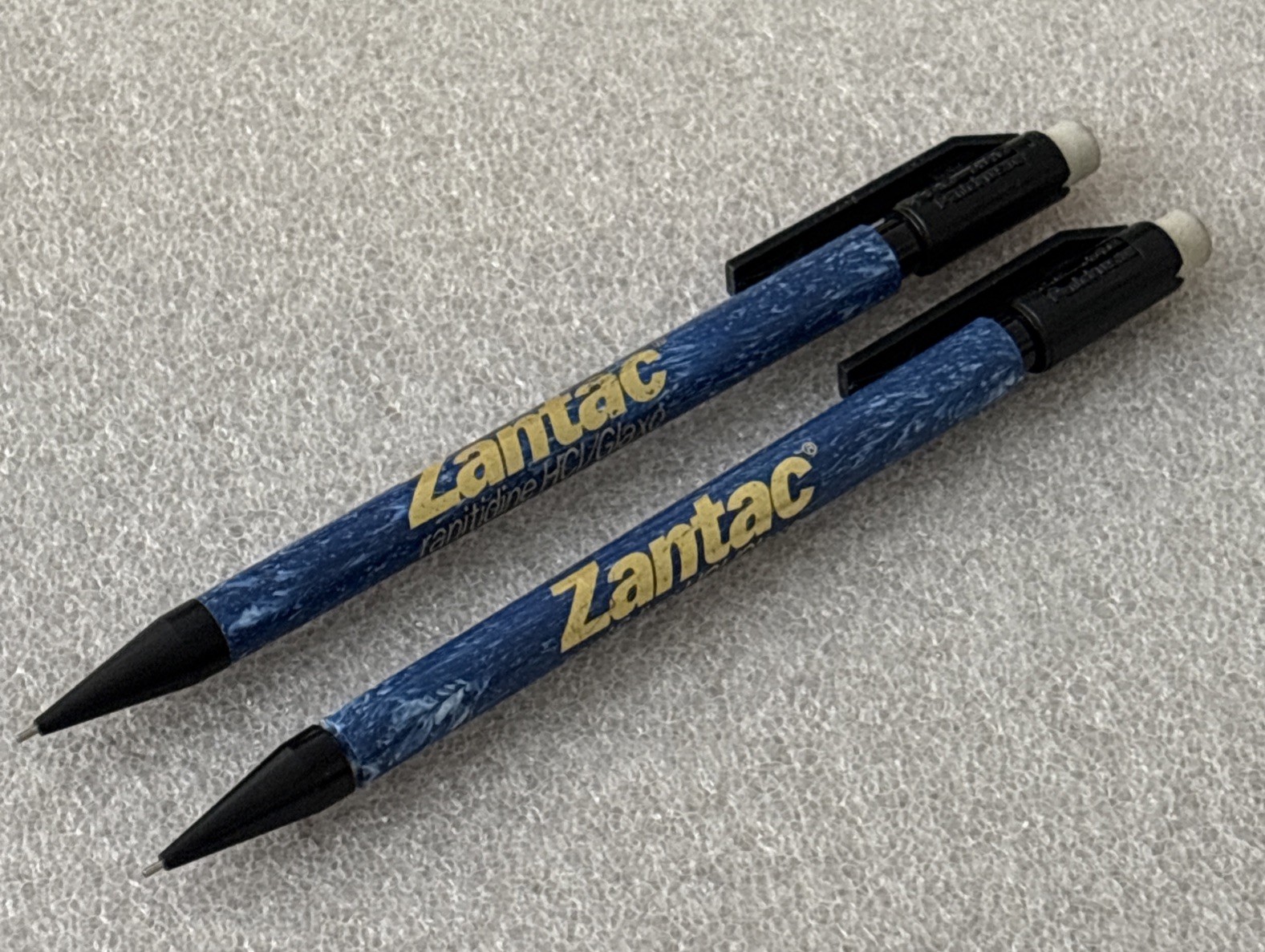 (2) ZANTAC Pharmaceutical Drug Rep Mechanical Pencil Advertising