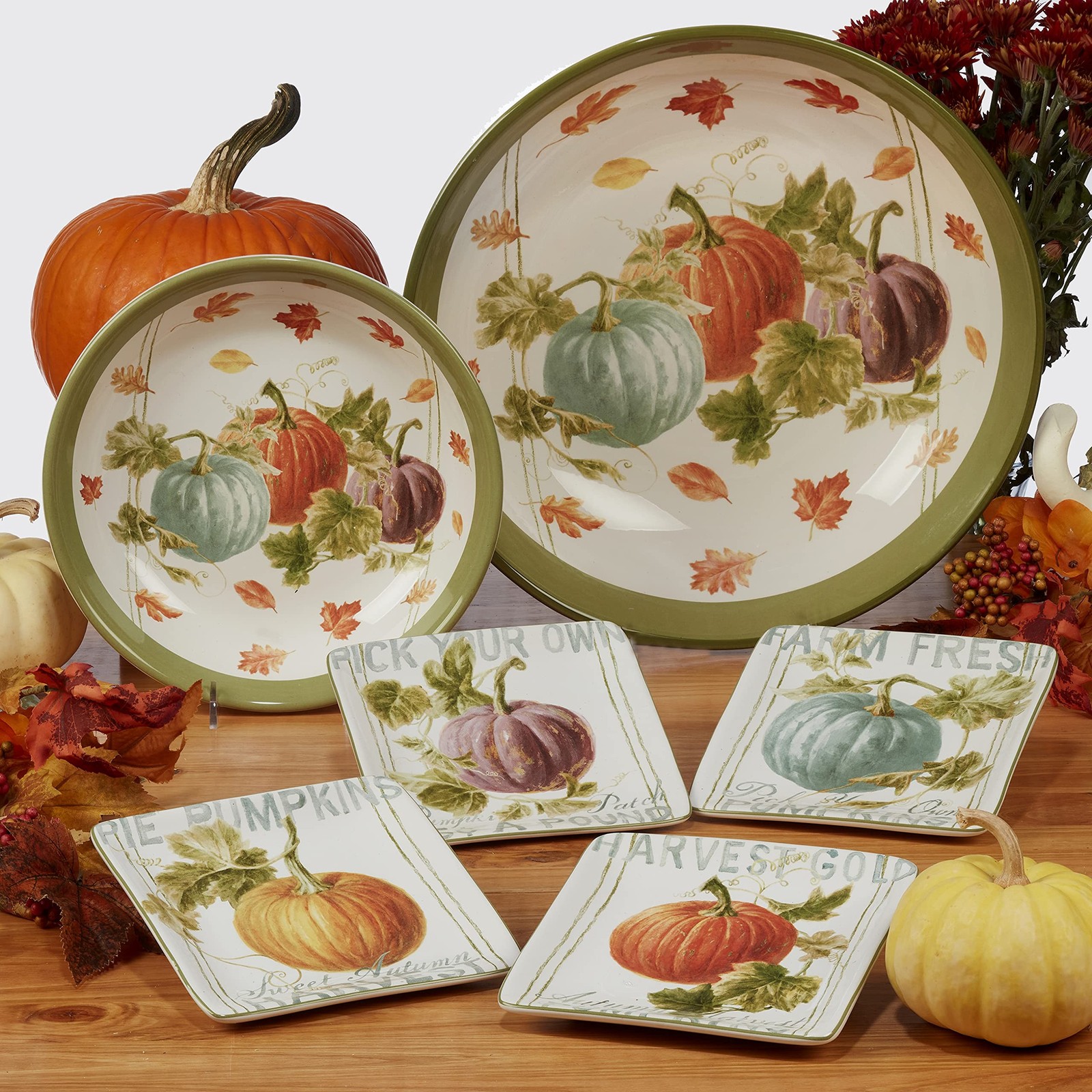 Certified International Autumn Harvest 16 oz. Mugs, Set of 4 16 Ounces