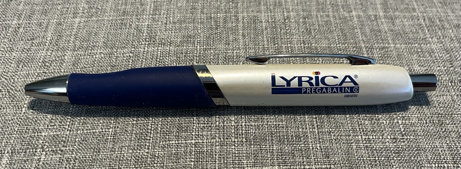 Lyrica DRUG REP pharma pen – METAL – rubber grip – Free Shipping!