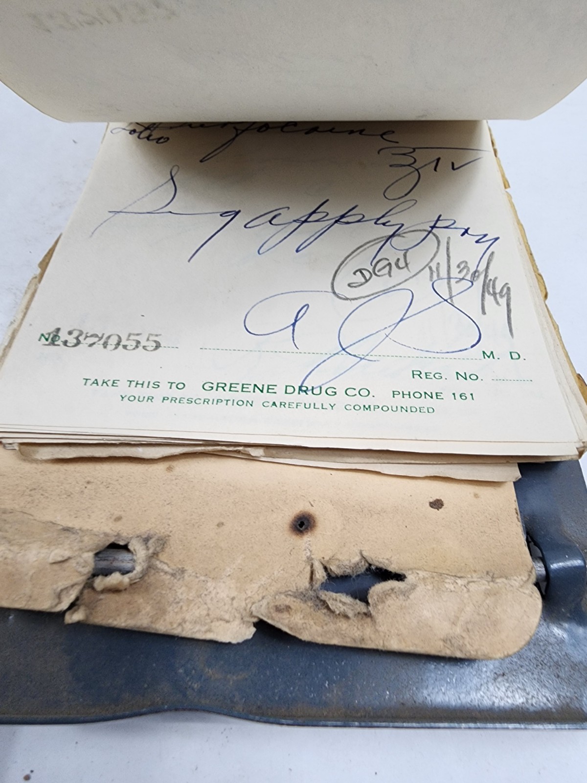 Prescription Atlas Rx Pad Paper Apothecary Druggist Pharmacy Medicine 1949